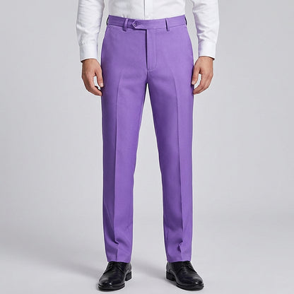 Męskie spodnie o kroju slim fit z zaprasowanym kantem-Pants for Men-Olave