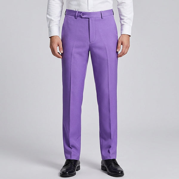 Męskie spodnie o kroju slim fit z zaprasowanym kantem-Pants for Men-Olave