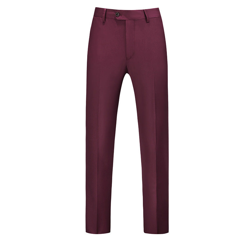 Męskie spodnie o kroju slim fit z zaprasowanym kantem-Pants for Men-Olave