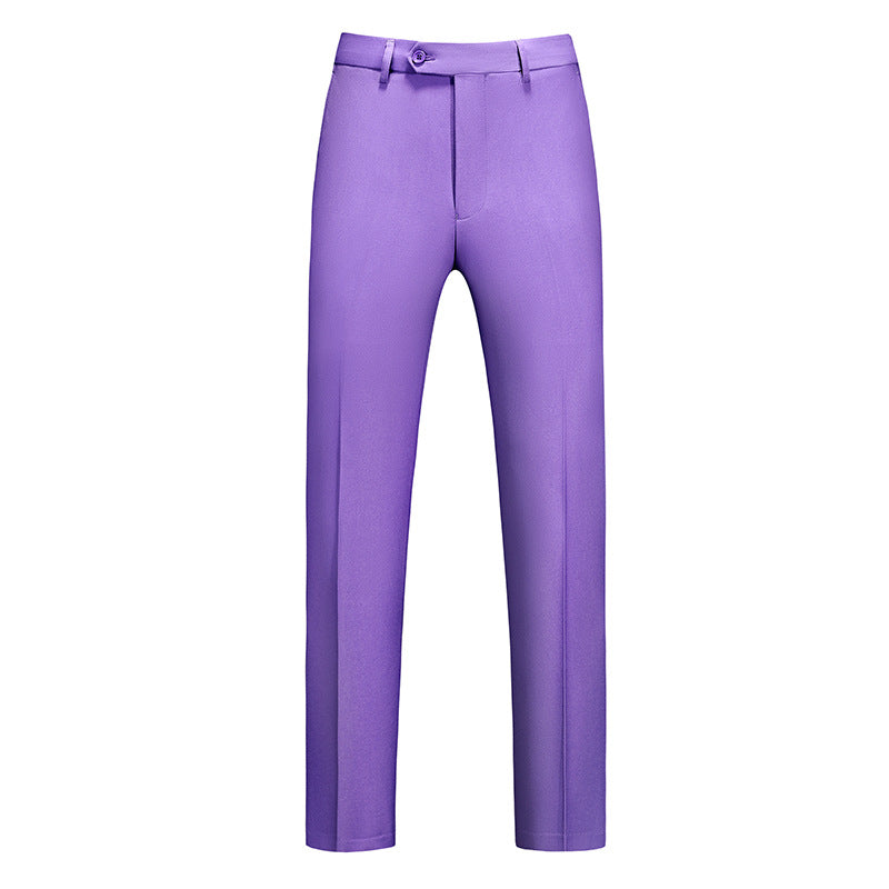 Męskie spodnie o kroju slim fit z zaprasowanym kantem-Pants for Men-Olave