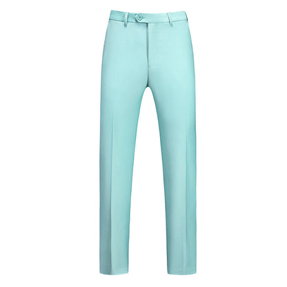 Męskie spodnie o kroju slim fit z zaprasowanym kantem-Pants for Men-Olave