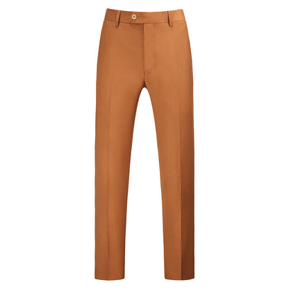 Męskie spodnie o kroju slim fit z zaprasowanym kantem-Pants for Men-Olave