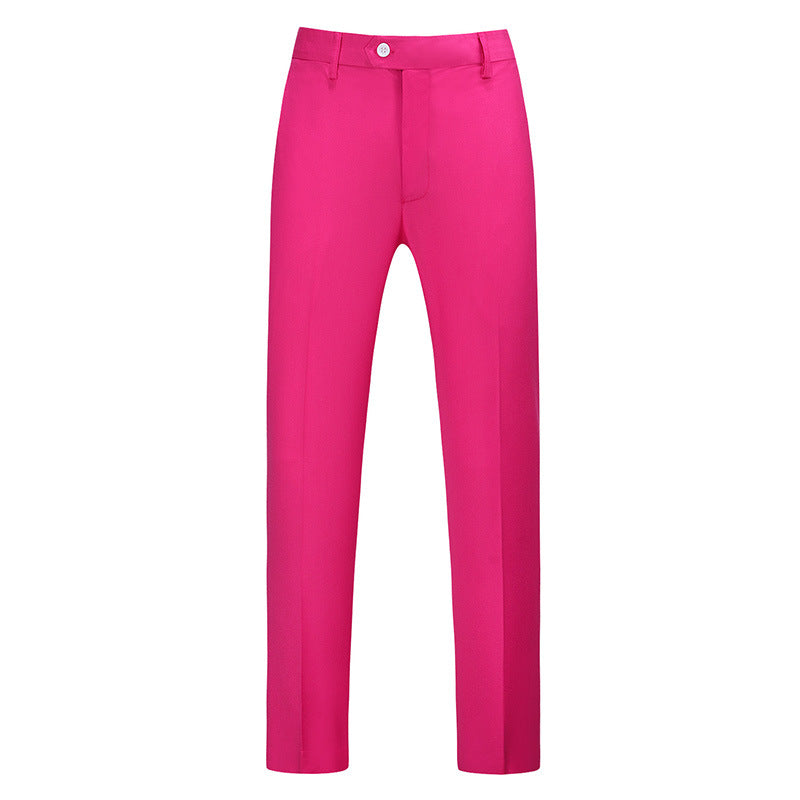 Męskie spodnie o kroju slim fit z zaprasowanym kantem-Pants for Men-Olave