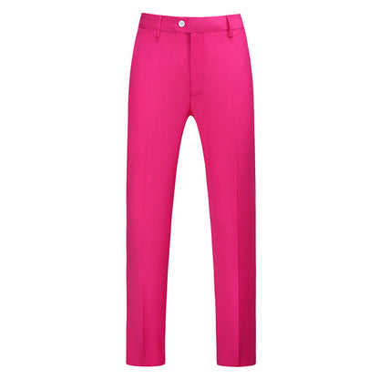Męskie spodnie o kroju slim fit z zaprasowanym kantem-Pants for Men-Olave