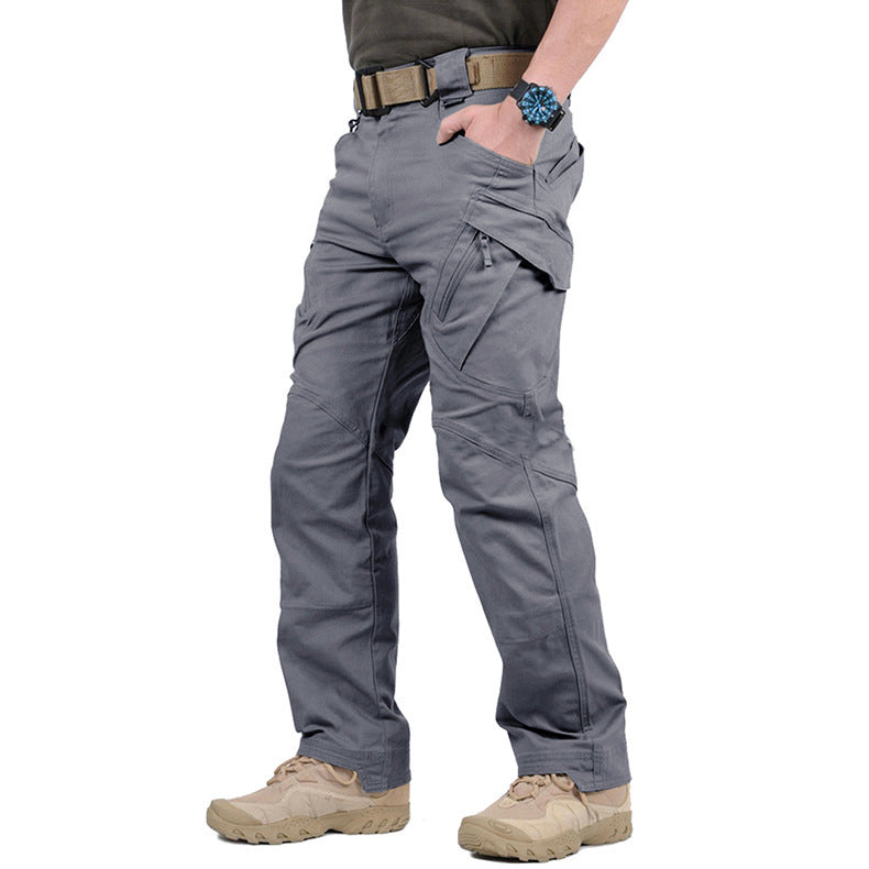 Męskie taktyczne spodnie cargo z kieszeniami na zamek-Pants for Men-Olave