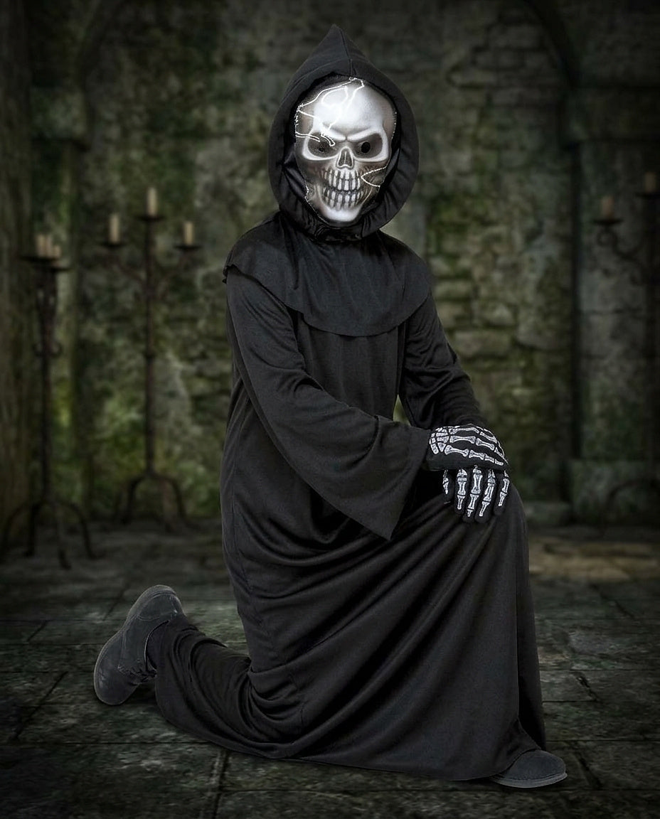 Unisex kostium na Halloween Ponury Żniwiarz z maską-Halloween-Olave