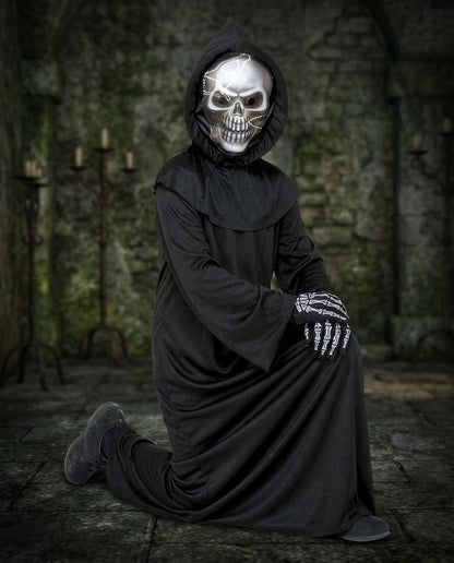 Unisex kostium na Halloween Ponury Żniwiarz z maską-Halloween-Olave