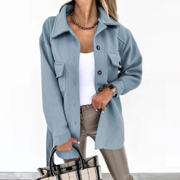 Damska koszula wierzchnia zapinana na guziki-Shirts for women-Olave