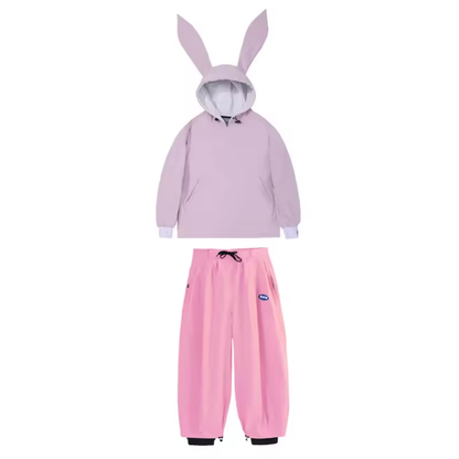 Damski komplet: anorak i spodnie z szerokimi nogawkami-Sets for women-Olave