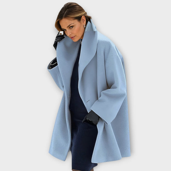 Damski płaszcz oversize z szerokimi klapami-Coats for women-Olave