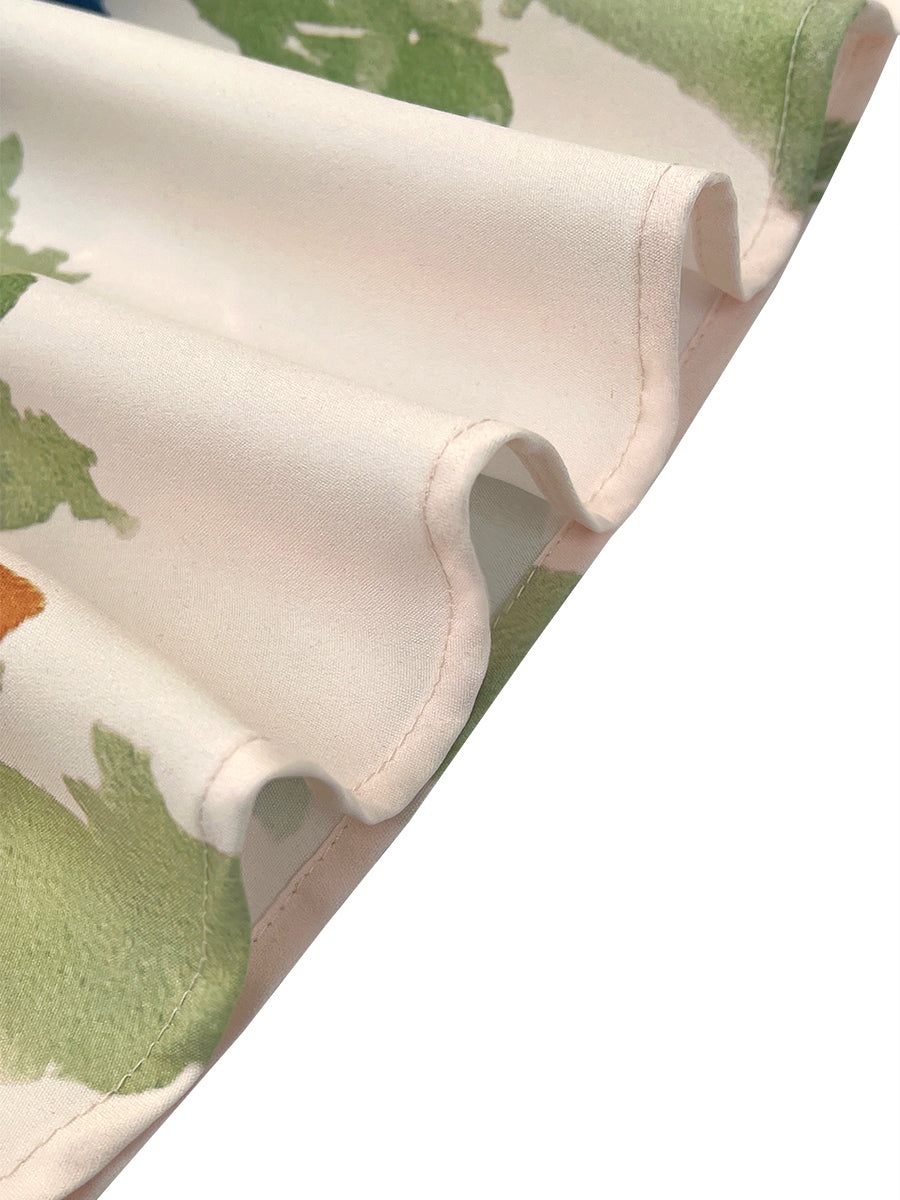 Damski top z okrągłym dekoltem i abstrakcyjnym nadrukiem-Tops for women-Olave