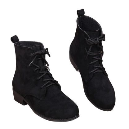 Damskie botki na słupku sznurowane-Footwear for women-Olave