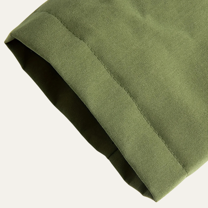 Męska długa kurtka z kapturem, sznurkiem i zamkiem błyskawicznym-Jackets for men-Olave