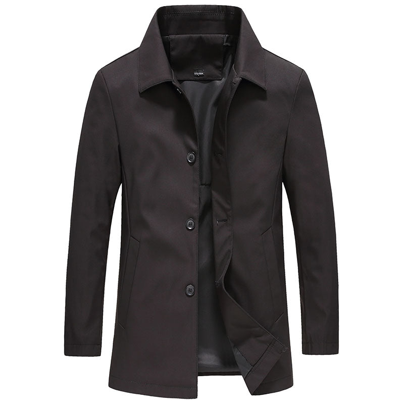 Męska długa kurtka zapinana na guziki-Jackets for men-Olave