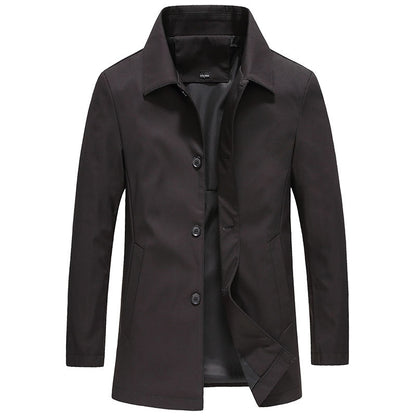 Męska długa kurtka zapinana na guziki-Jackets for men-Olave