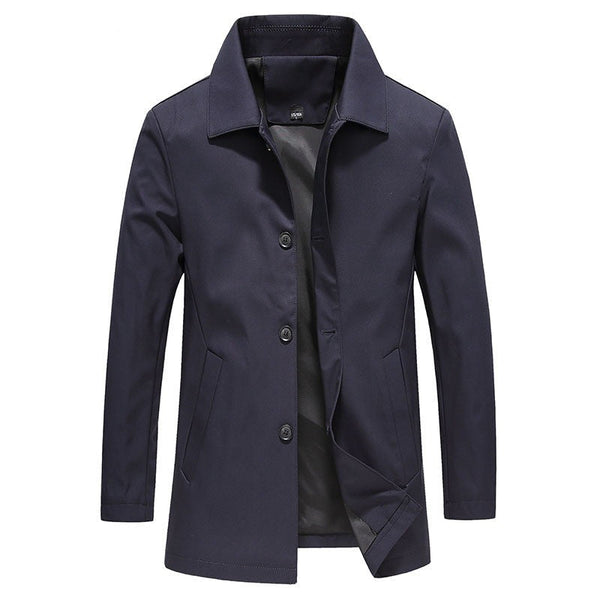 Męska długa kurtka zapinana na guziki-Jackets for men-Olave