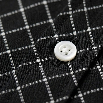 Męska koszula z długim rękawem w geometryczny wzór-Shirts for men-Olave