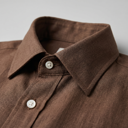 Męska koszula z długim rękawem zapinana na guziki-Shirts for men-Olave