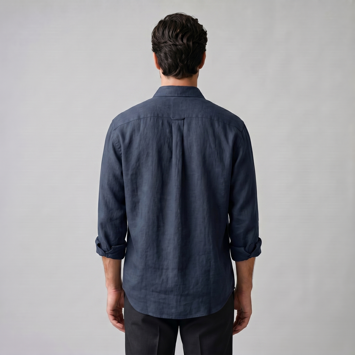 Męska koszula z długim rękawem zapinana na guziki-Shirts for men-Olave
