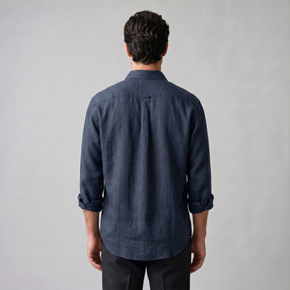 Męska koszula z długim rękawem zapinana na guziki-Shirts for men-Olave