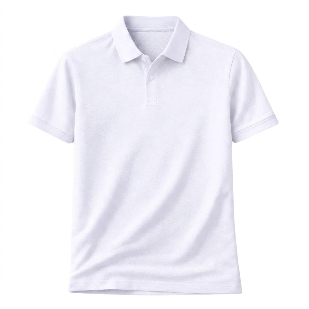 Męska koszulka polo z krótkim rękawem i zapięciem na guziki-Shirts for men-Olave