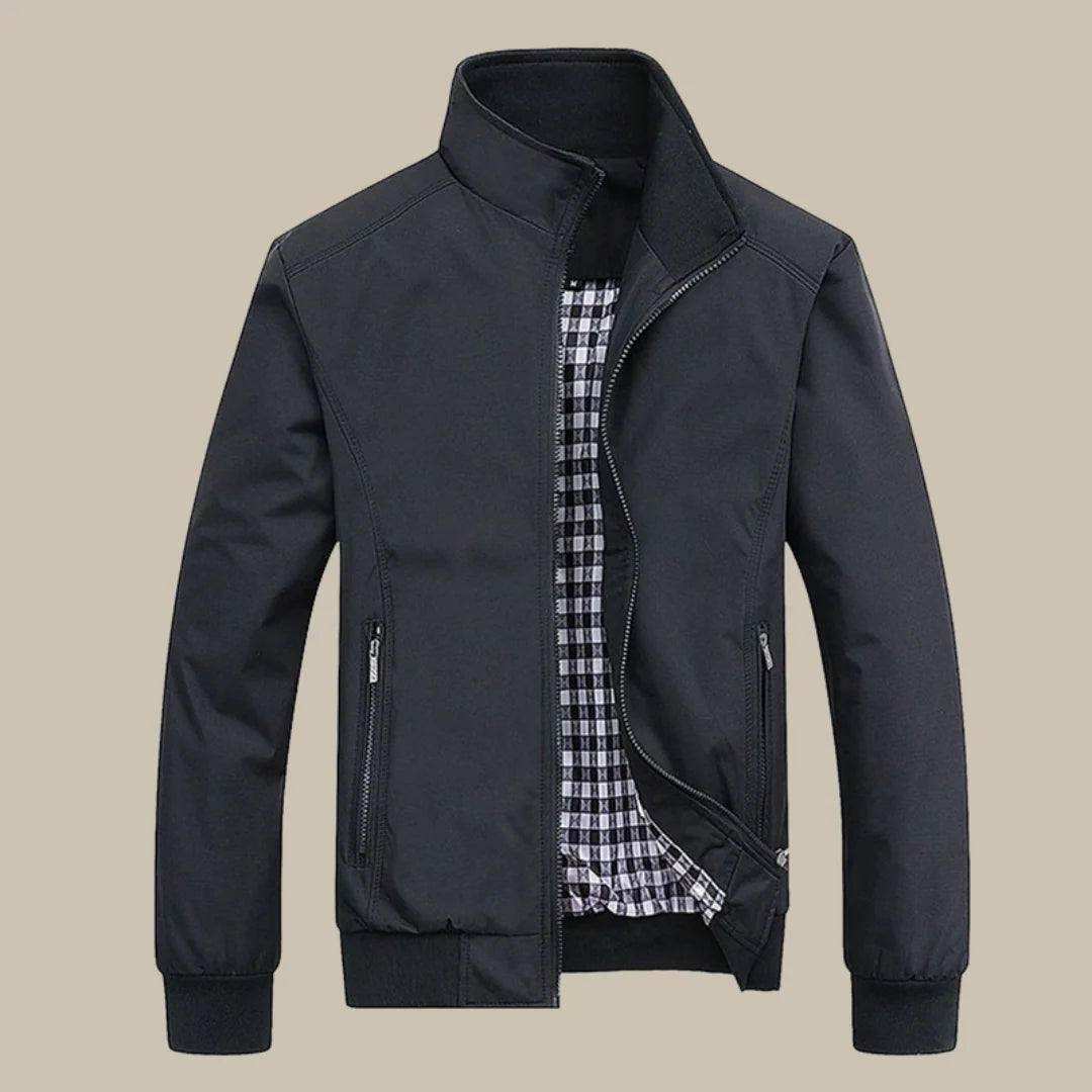Męska kurtka przejściowa ze stójką i zamkiem błyskawicznym-Jackets for men-Olave