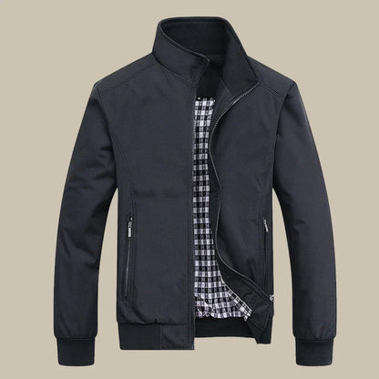 Męska kurtka przejściowa ze stójką i zamkiem błyskawicznym-Jackets for men-Olave