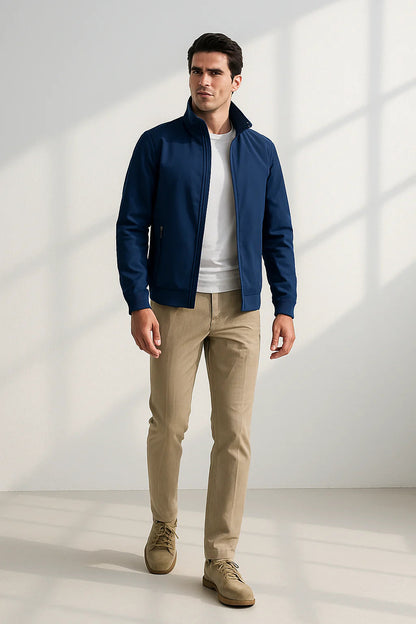 Męska kurtka przejściowa ze stójką i zamkiem błyskawicznym-Jackets for men-Olave