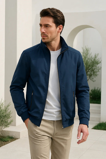 Męska kurtka przejściowa ze stójką i zamkiem błyskawicznym-Jackets for men-Olave