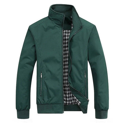 Męska kurtka przejściowa ze stójką i zamkiem błyskawicznym-Jackets for men-Olave