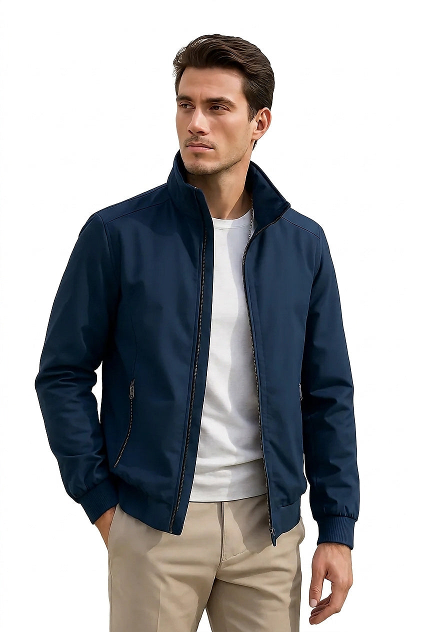 Męska kurtka przejściowa ze stójką i zamkiem błyskawicznym-Jackets for men-Olave