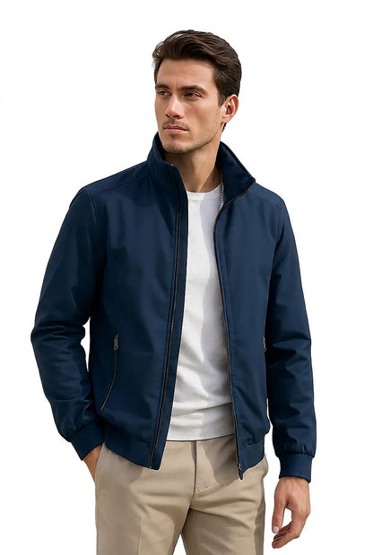 Męska kurtka przejściowa ze stójką i zamkiem błyskawicznym-Jackets for men-Olave