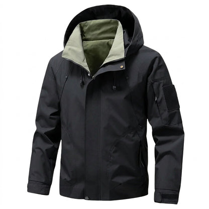 Męska kurtka użytkowa z kapturem i kontrastową podszewką-Jackets for men-Olave