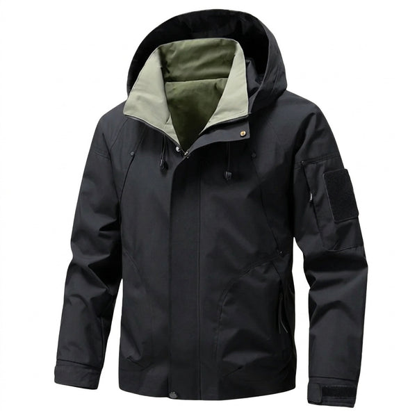 Męska kurtka użytkowa z kapturem i kontrastową podszewką-Jackets for men-Olave
