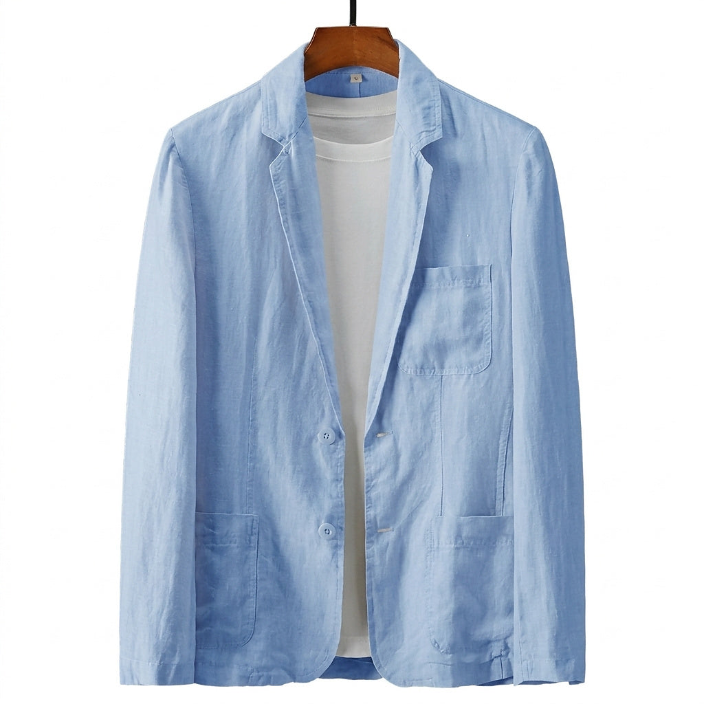 Męska marynarka z naszywanymi kieszeniami-Blazer for men-Olave