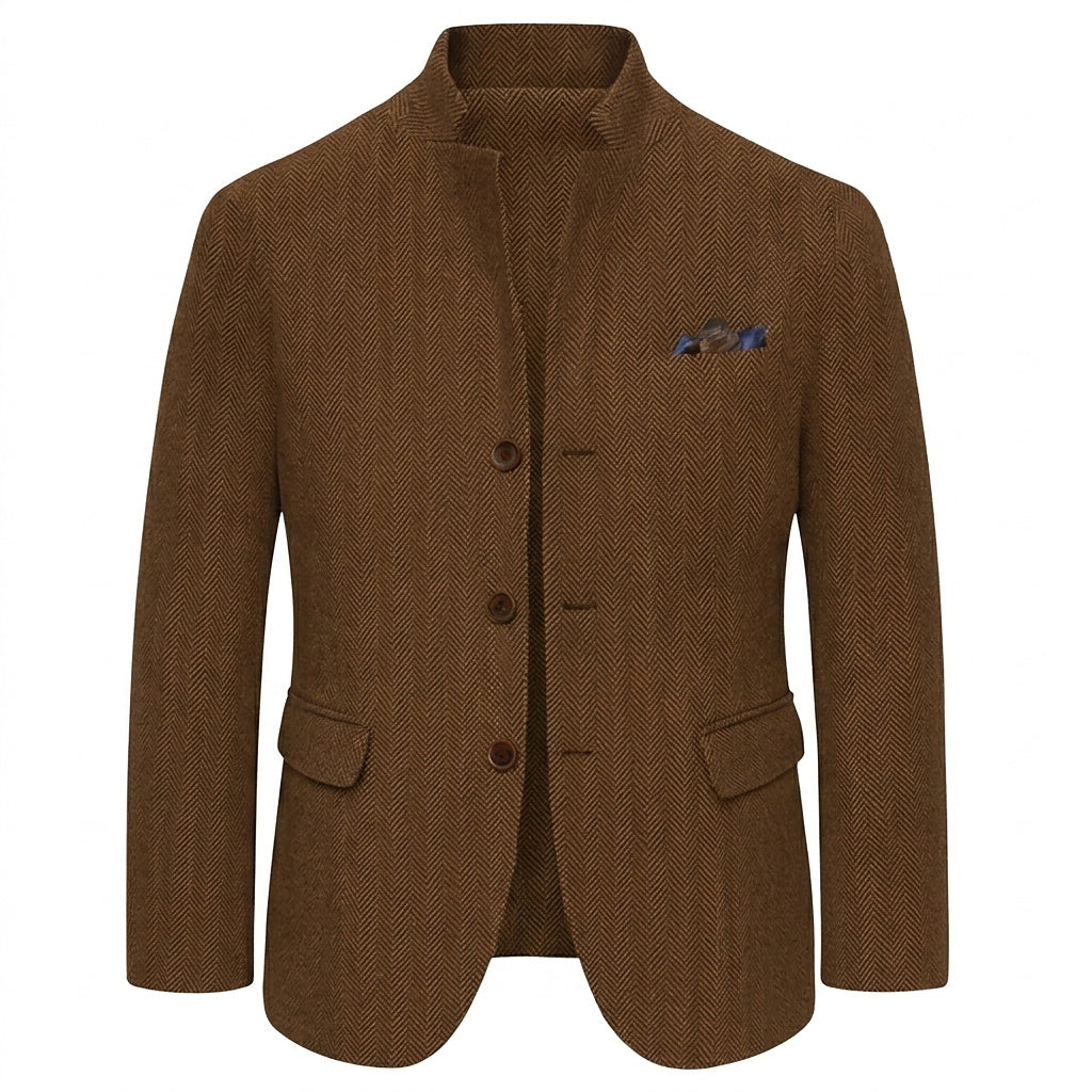 Męska marynarka z tweedu w jodełkę-Jackets for men-Olave