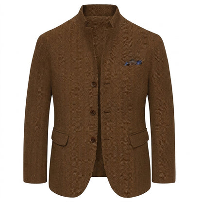 Męska marynarka z tweedu w jodełkę-Jackets for men-Olave