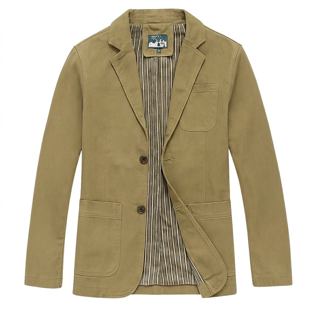 Męska marynarka zapinana na guziki z naszywanymi kieszeniami-Jackets for men-Olave