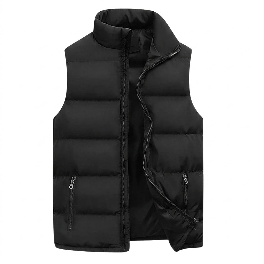Męska pikowana kamizelka z kieszeniami na zamek-Vests for men-Olave
