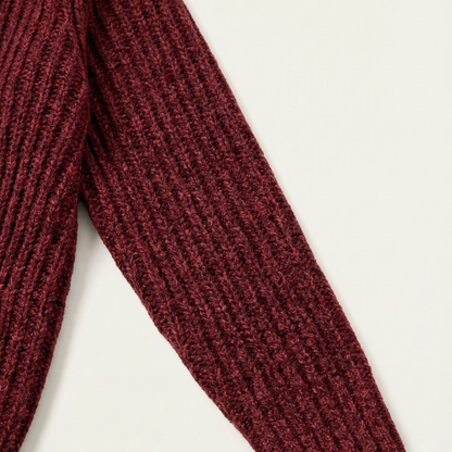 Męski kardigan o grubym splocie z szalowym kołnierzem-Cardigan for men-Olave