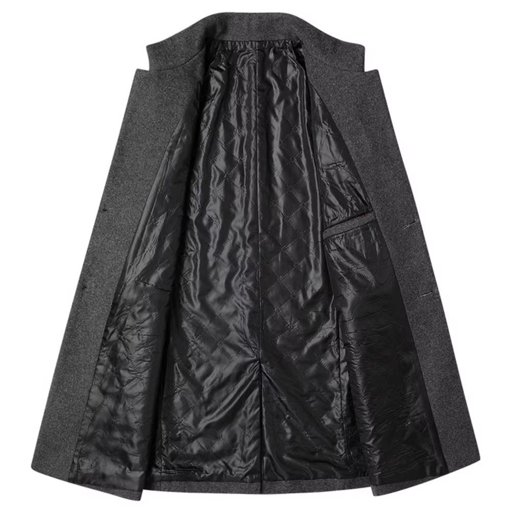 Męski płaszcz typu overcoat ze stójką i dopasowanym krojem-Coats for men-Olave