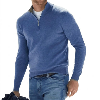 Męski sweter z zamkiem pod szyją-Sweaters for men-Olave