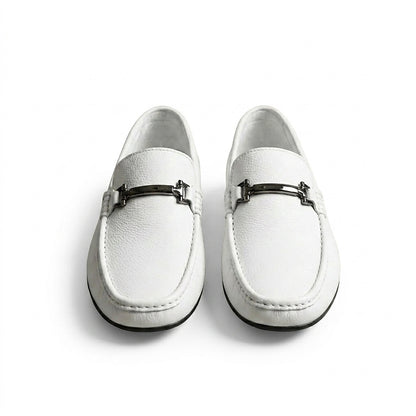 Męskie mokasyny z metalową ozdobą-Footwear for men-Olave
