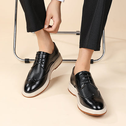 Męskie półbuty typu brogsy z ażurowym zdobieniem-Footwear for men-Olave