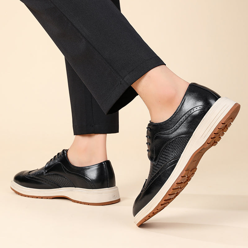 Męskie półbuty typu brogsy z ażurowym zdobieniem-Footwear for men-Olave