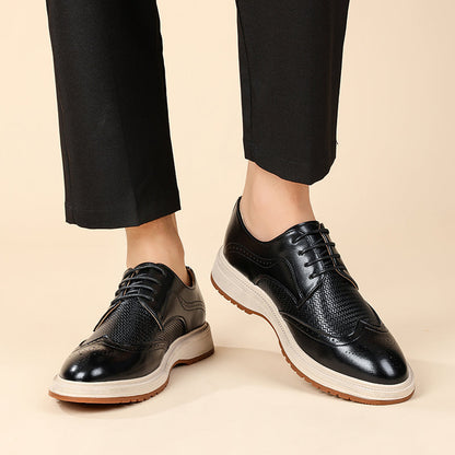 Męskie półbuty typu brogsy z ażurowym zdobieniem-Footwear for men-Olave