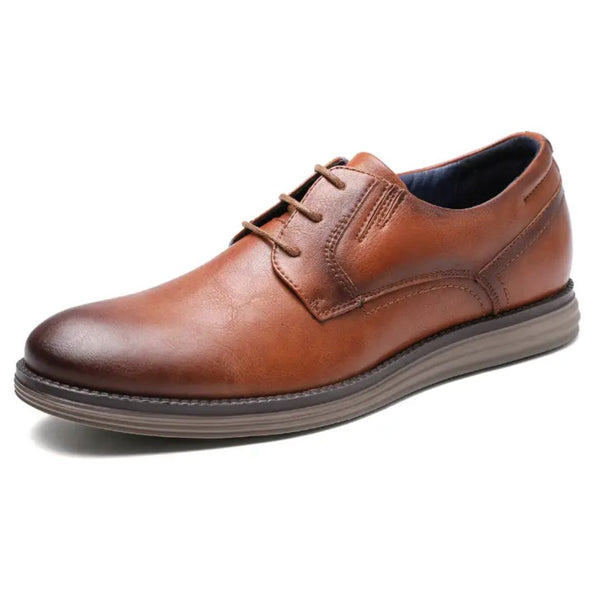 Męskie sneakersy typu derby sznurowane z kontrastową podeszwą-Footwear for men-Olave