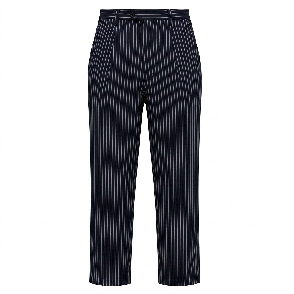 Męskie spodnie w paski z wiązaniem w talii-Pants for men-Olave