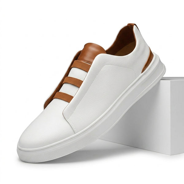 Męskie wsuwane sneakersy z kontrastowym paskiem-Footwear for men-Olave