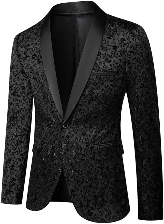 Wzorzysty garnitur męski z marynarką i spodniami-Sets for Men-Olave